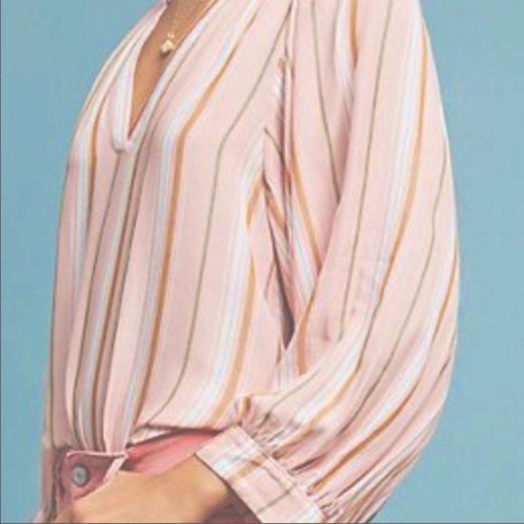 Anthropologie Maevee stripped v neck - Picture 2 of 3